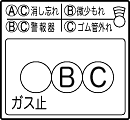 表示B/C・ガス止